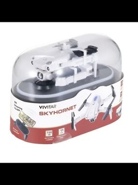 SkyHornet White Foldable Drone  720p Camera Vivitar SkyHornet New